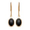boucle oreille agate noire